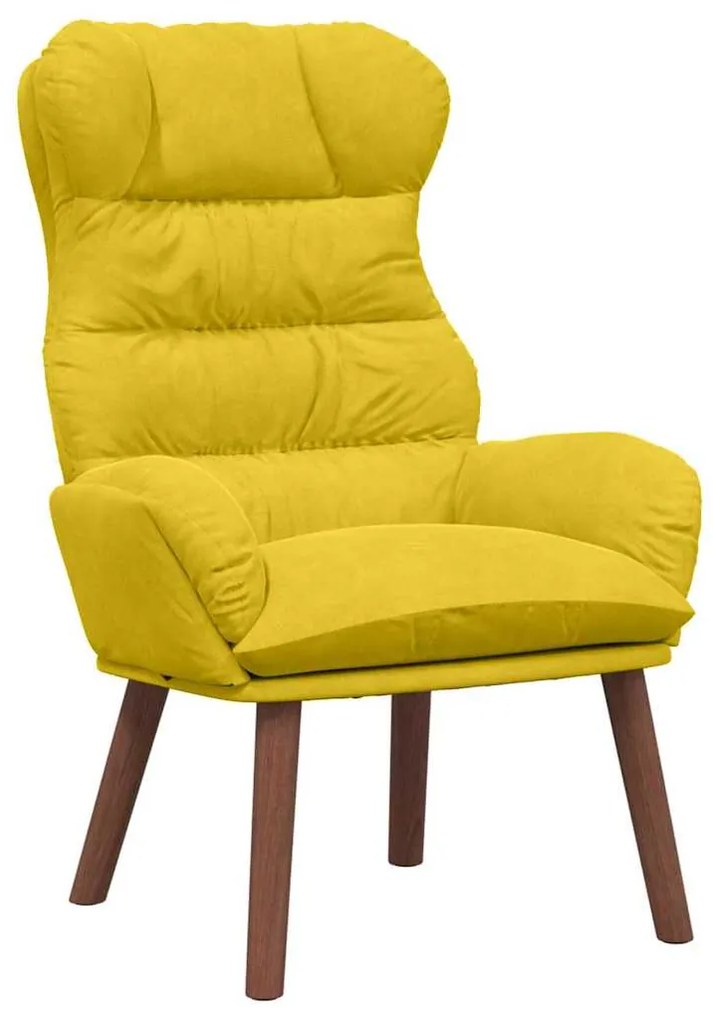 Cadeira Relaxante Veludo Amarelo