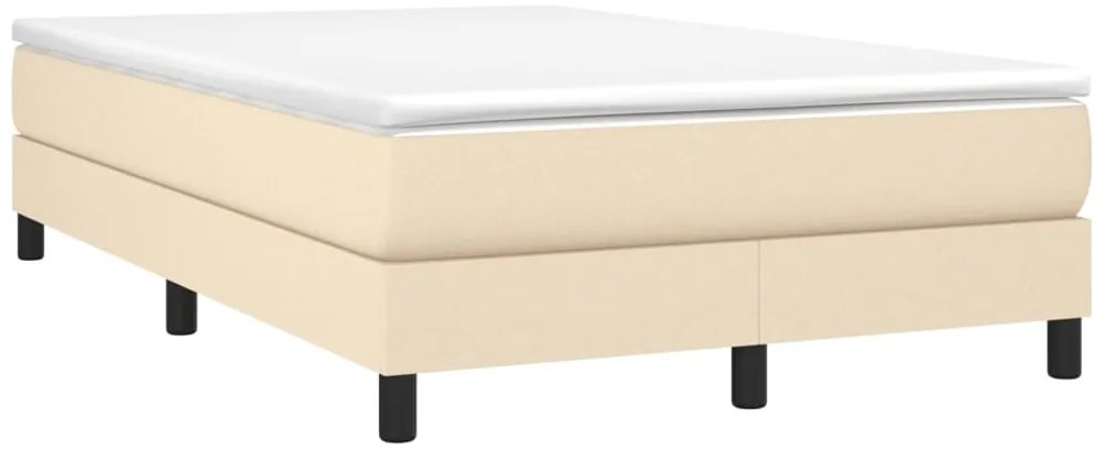 Cama com molas/colchão 120x200 cm tecido cor creme
