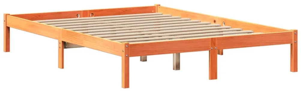 Cama com estante sem colchão 140x190 cm pinho maciço