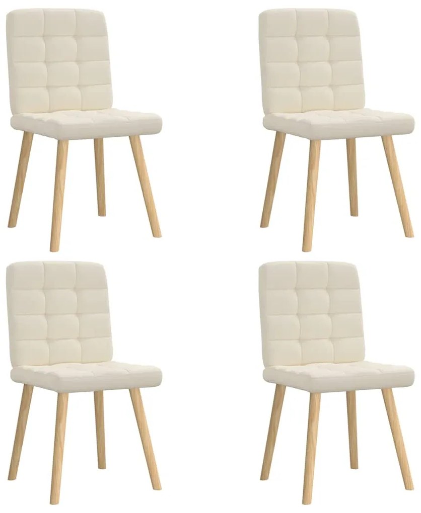 Cadeiras de jantar 4 pcs linho
