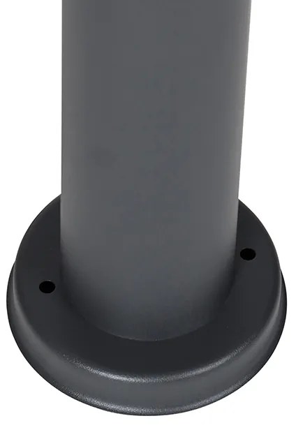 Candeeiro de poste cinzento antracite 80 cm IP44 opal - Rox Moderno