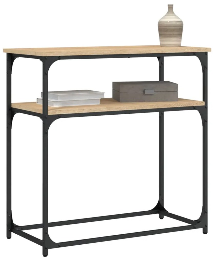 Mesa consola 75x35,5x75 cm derivados de madeira carvalho sonoma
