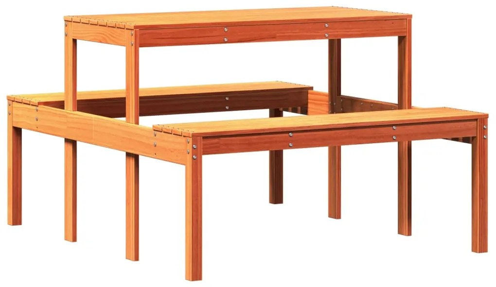 Mesa de piquenique 110x134x75 cm pinho maciço castanho-mel