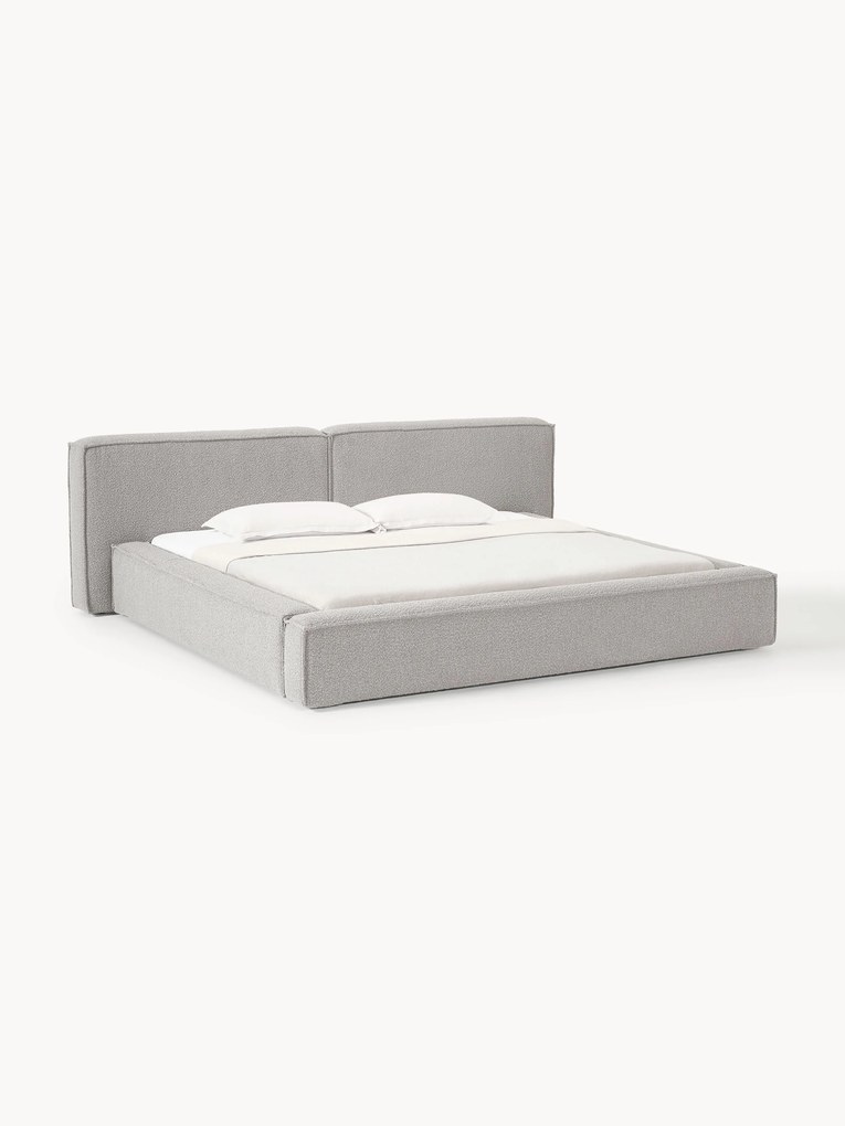 Bouclé Upholstered Bed Lennon with Storage Space