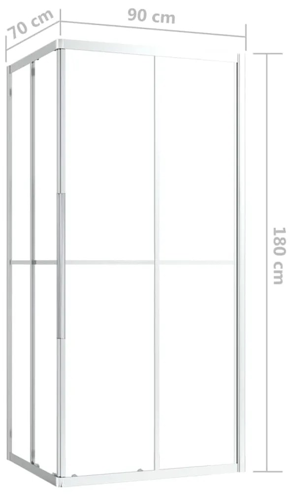 Cabine de duche ESG 90x70x180 cm
