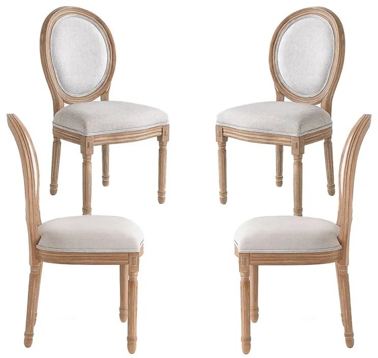 Pack 4 Cadeiras Palace - Cinza claro