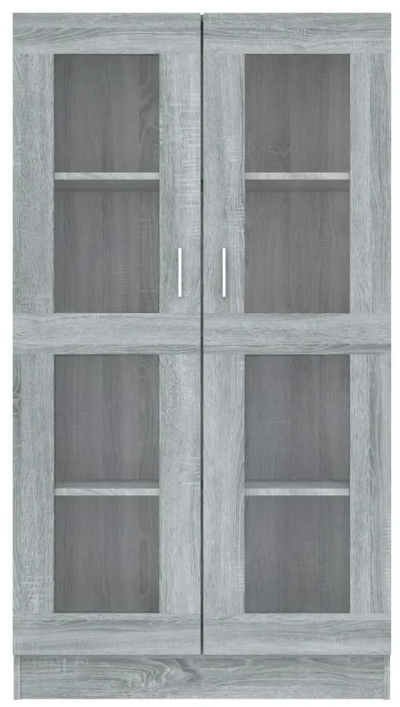 Vitrine 82,5x30,5x150 cm derivados de madeira cinzento sonoma
