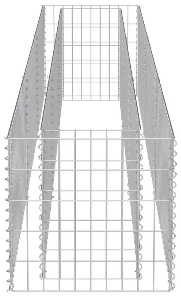Canteiro elevado/cesto gabião 270x50x50 cm aço galvanizado