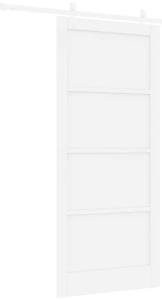 Porta Deslizante vidaXL com Conjunto de Ferragens Branca 93x211 cm Mad