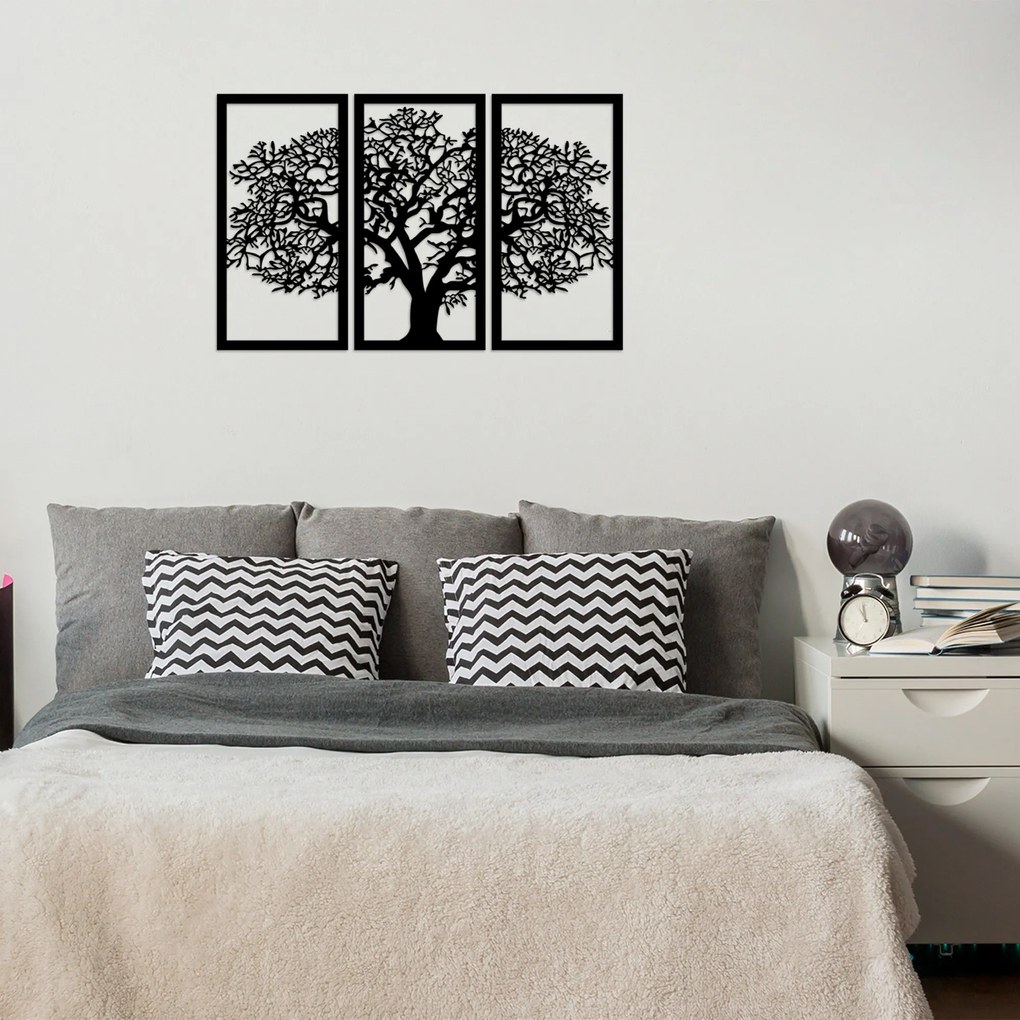 Acessório Decorativo de Parede Ağaç 5 – Preto – 66 x 105 cm