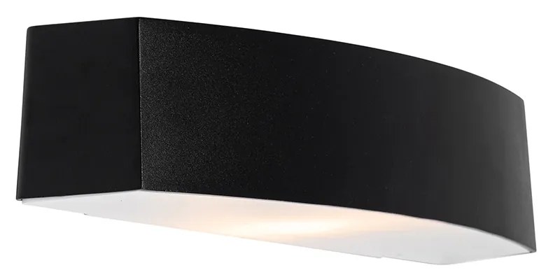 Candeeiro de parede exterior moderno preto IP44 - Bojan