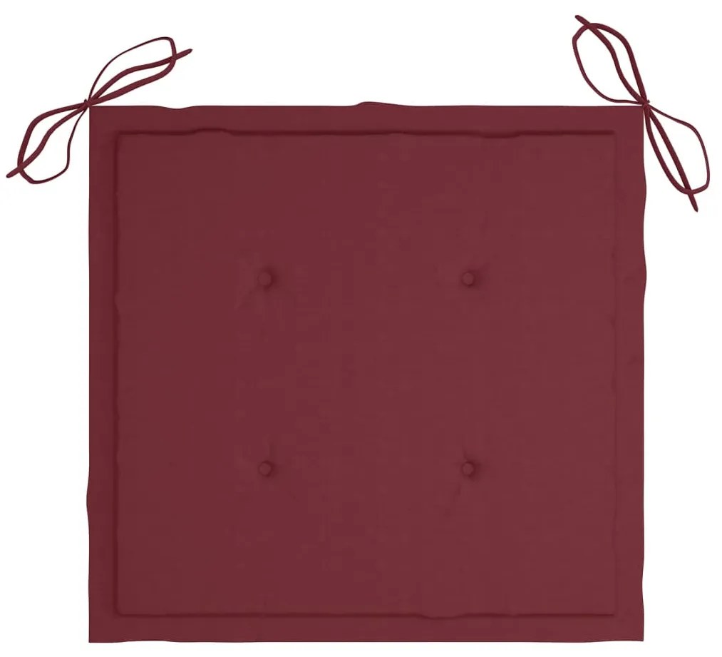 Cadeiras de jardim com almofadões 6 pcs acácia maciça