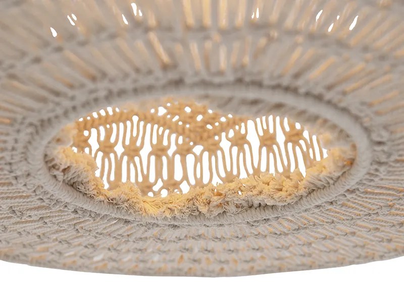 Candeeiro suspenso oriental natural 50 cm - Leonard Oriental