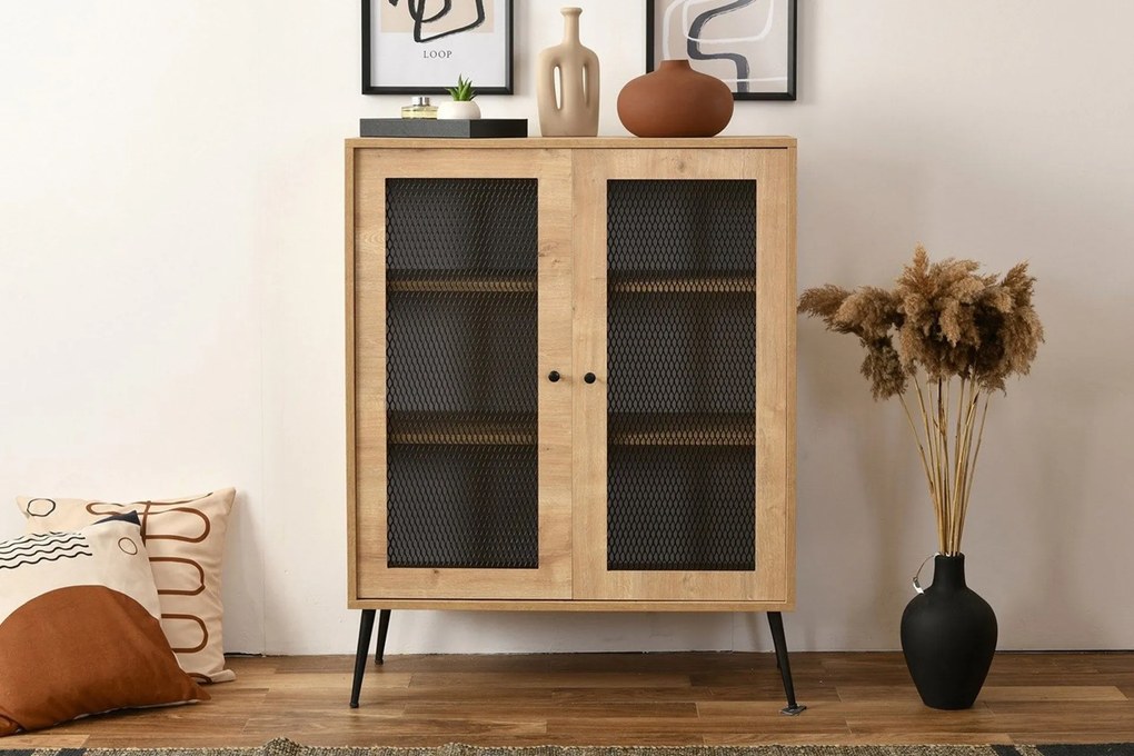 Aparador Wire – Carvalho – 40x90x110 cm