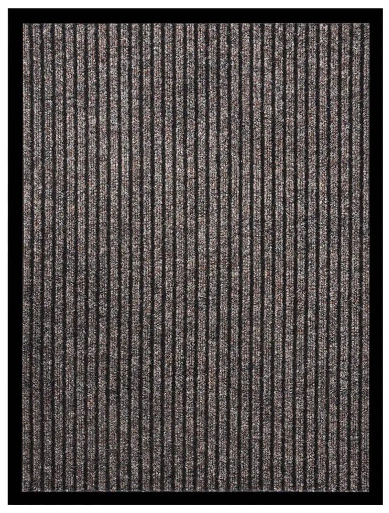 vidaXL Tapete de porta às riscas 60x80 cm bege