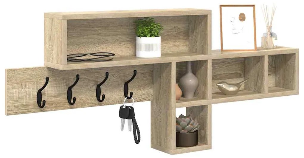 Cabideiro de Parede Carvalho Sonoma 100 x 12 x 43.5 cm