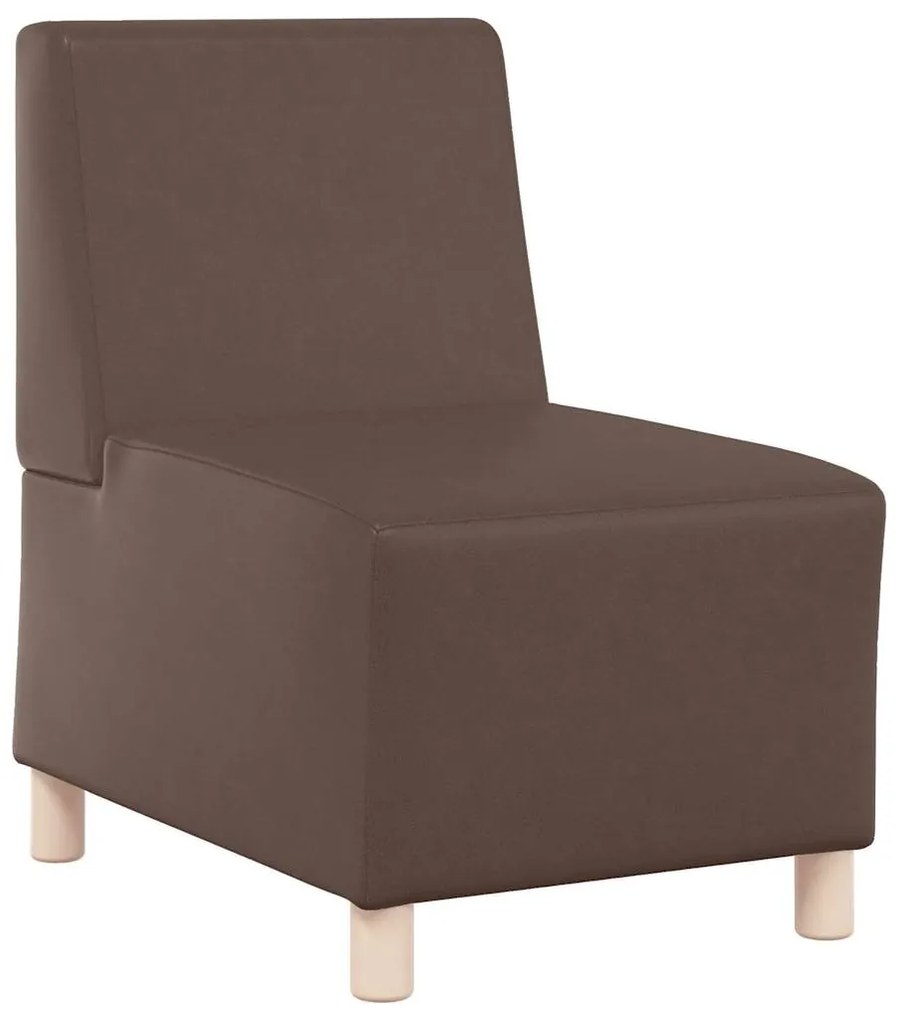 Cadeiras de Sofá 2 pcs Castanho 55 x 74 x 82 cm Couro sintético