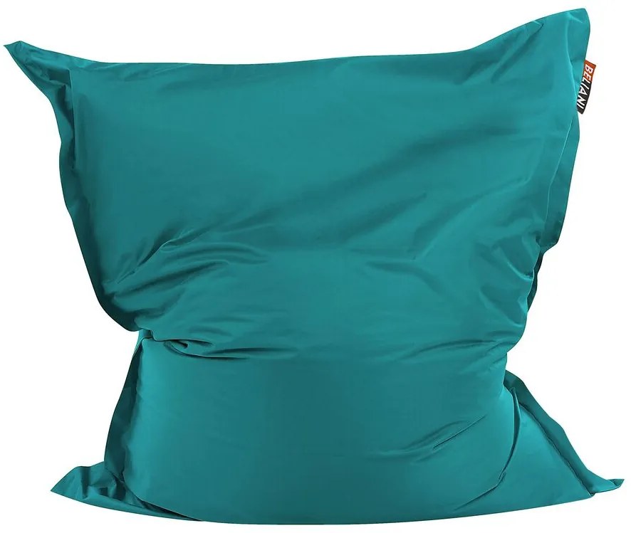 Pufe almofada turquesa 140 x 180 cm FUZZY Beliani