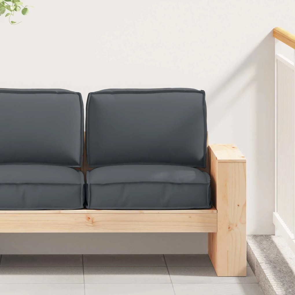 vidaXL Conjunto de Almofadas para Palete 2 pcs Antracite Tecido Oxford