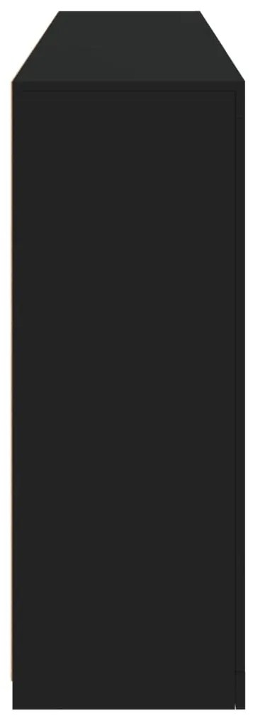 Aparador com luzes LED 181,5x37x100 cm preto