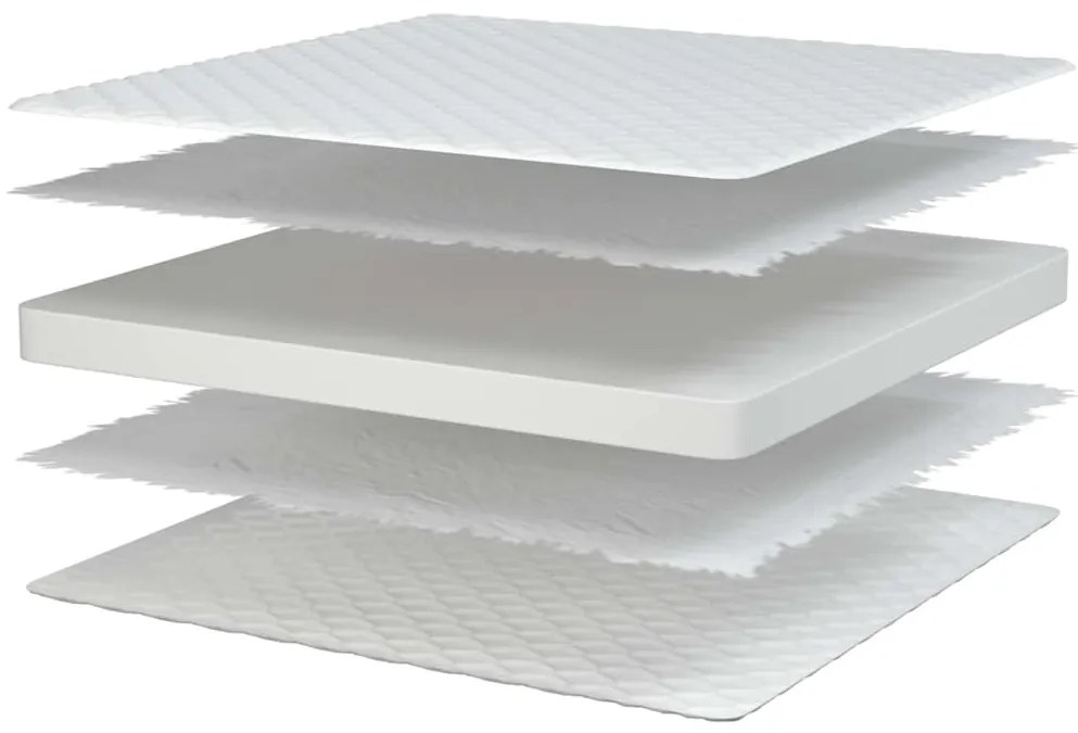 Colchão de espuma de memória 140x190x17 cm branco