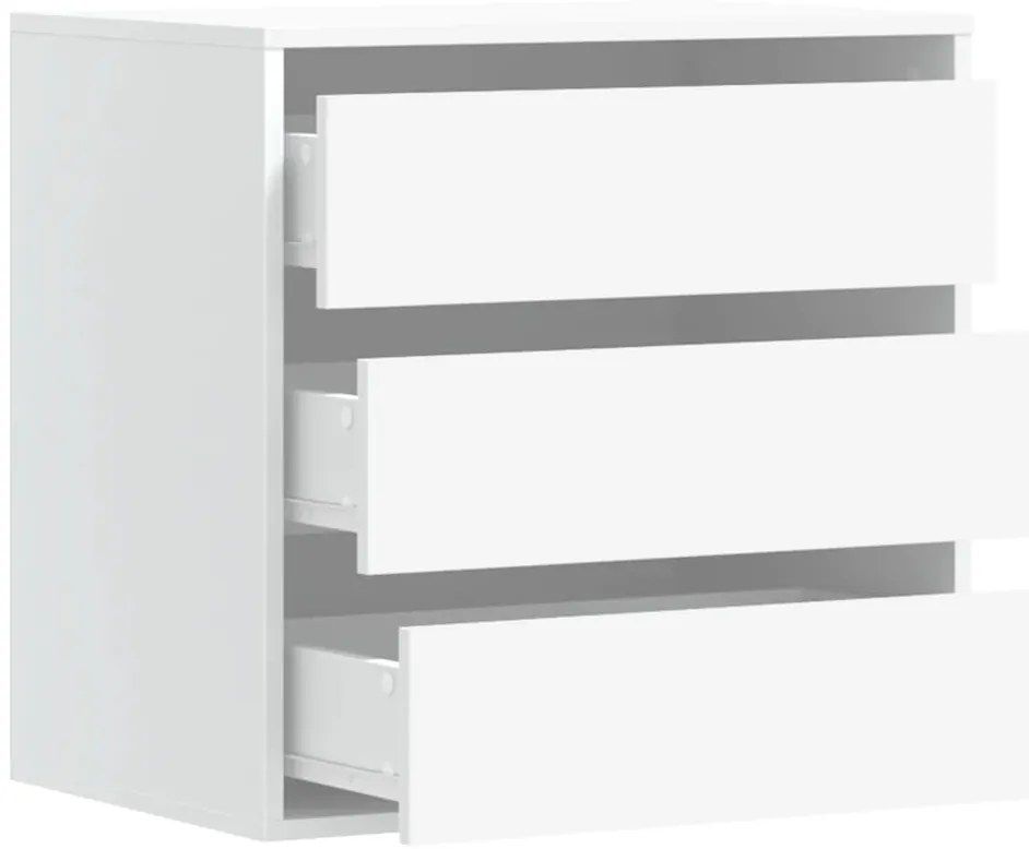 Cómoda com 3 Gavetas - 60x41x58 cm - derivados de madeira - branco
