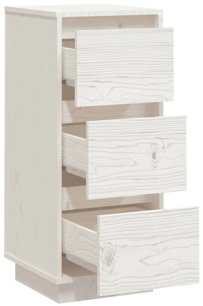 Aparadores 2 pcs 32x34x75 cm madeira de pinho maciça branco