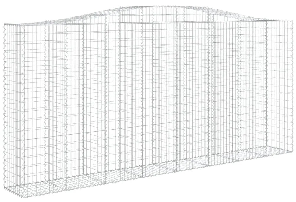 Cestos gabião arqueados 2pcs 400x50x180/200cm ferro galvanizado