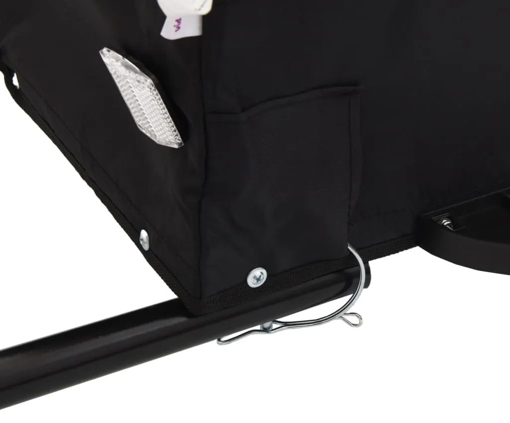 Reboque para bicicleta 30 kg ferro preto e azul