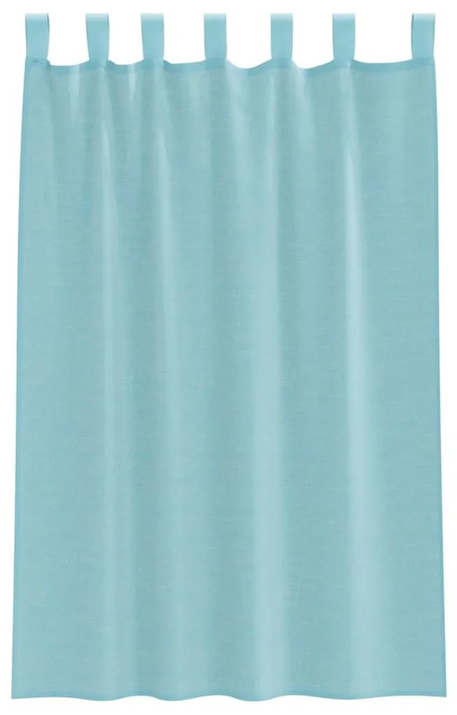 Cortinas de voile com laços 2 pcs turquesa 140x175 cm