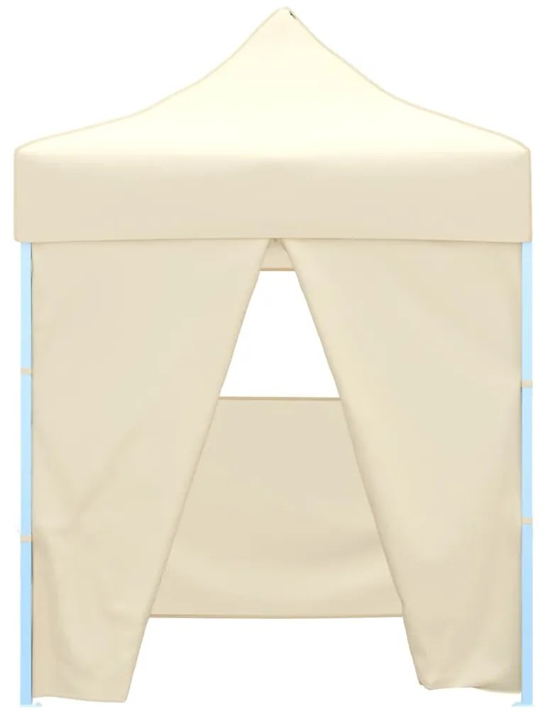 Tenda dobrável profissional festas 4 paredes 2x2 m aço creme