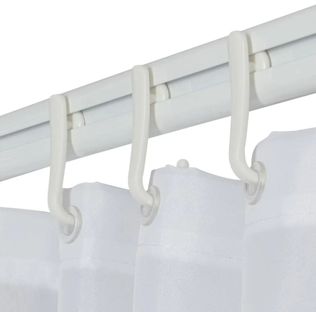 Conjunto de varões p/ cortina de duche Easy-Roll branco