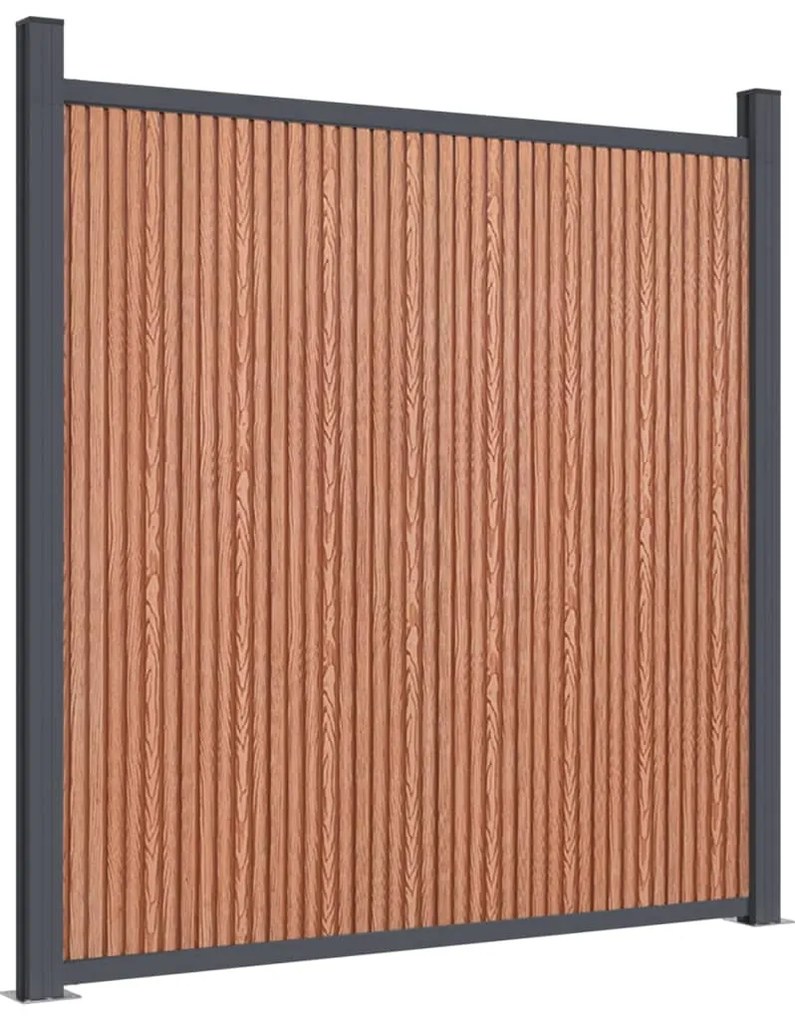 Painel de vedação 353x186 cm WPC castanho