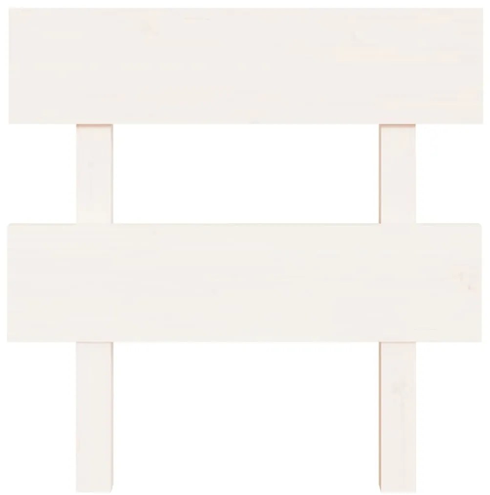 Cabeceira de cama 103,5x3x81 cm pinho maciço branco