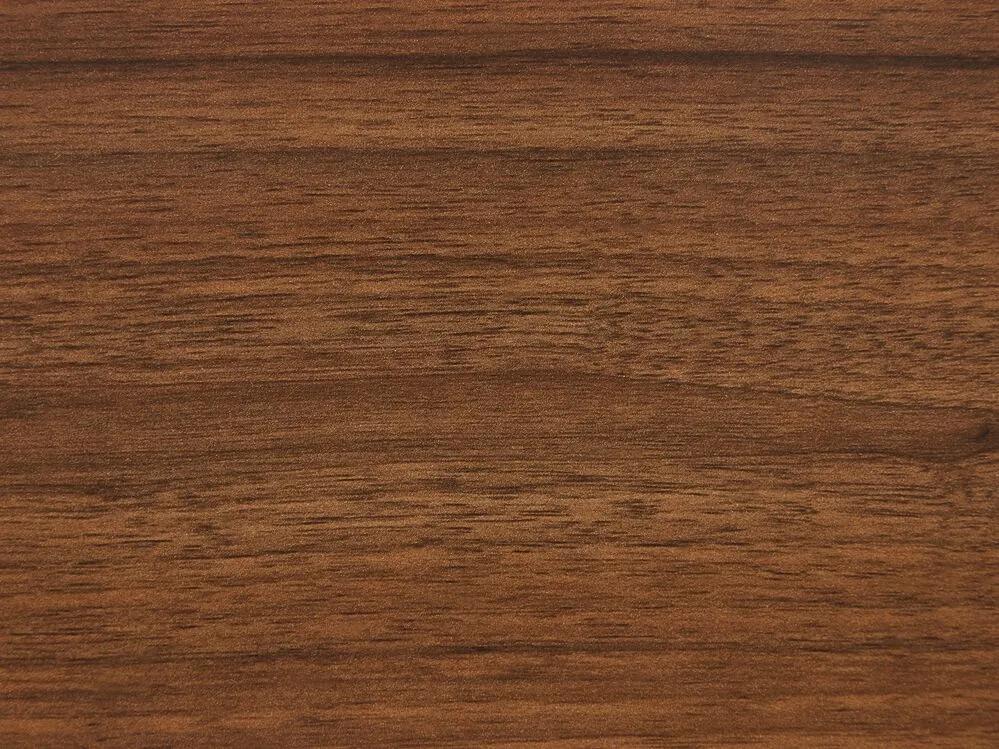 Mesa de cabeceira com 2 gavetas em madeira escura e branco NUEVA Beliani