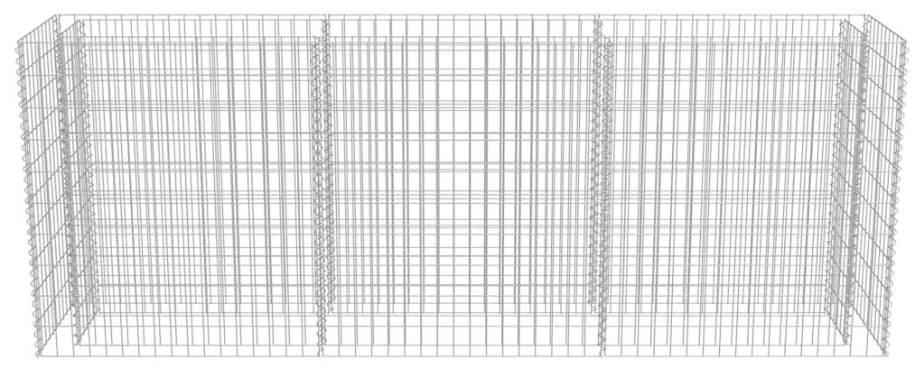 Canteiro elevado/cesto gabião 270x50x100 cm aço galvanizado
