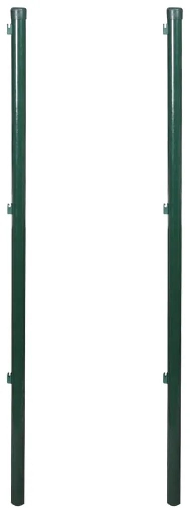 vidaXL Postes de cerca 2 pcs 200 cm