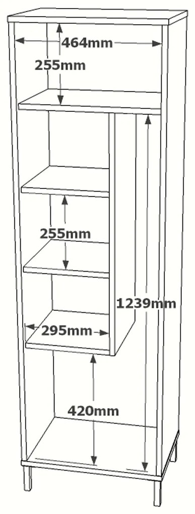 Armário Multiuso DY1 – Branco – 50,4 cm x 165 cm x 35,7 cm