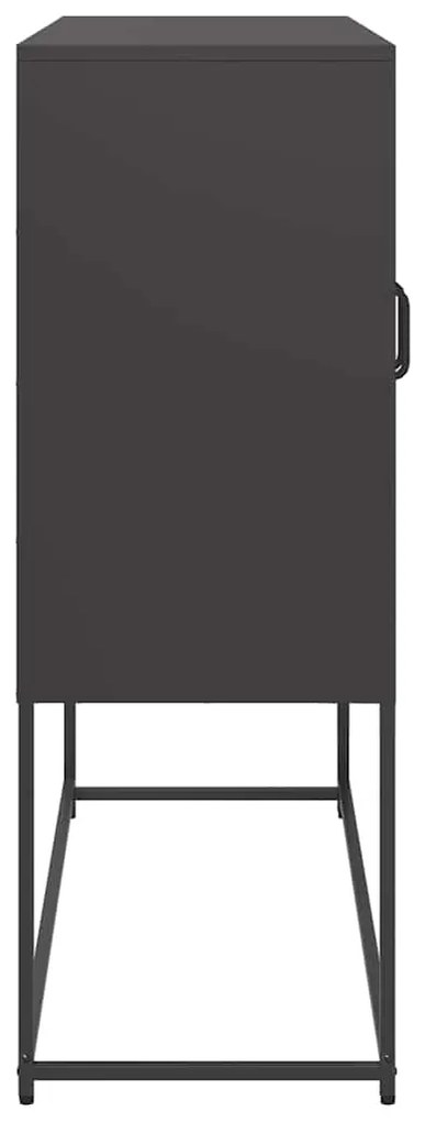 Aparador 100,5x39x107 cm aço laminado a frio preto