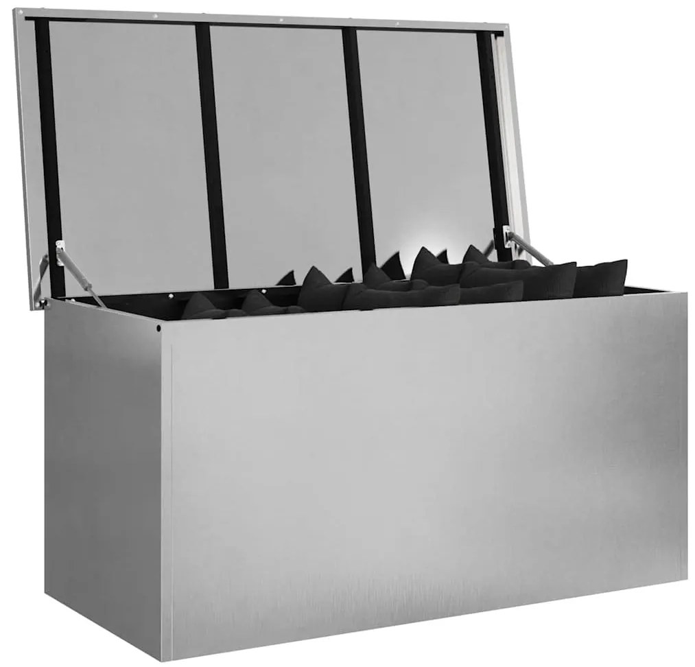 Caixa de Armazenamento Externa Prateado 100 x 50.5 x 50 cm