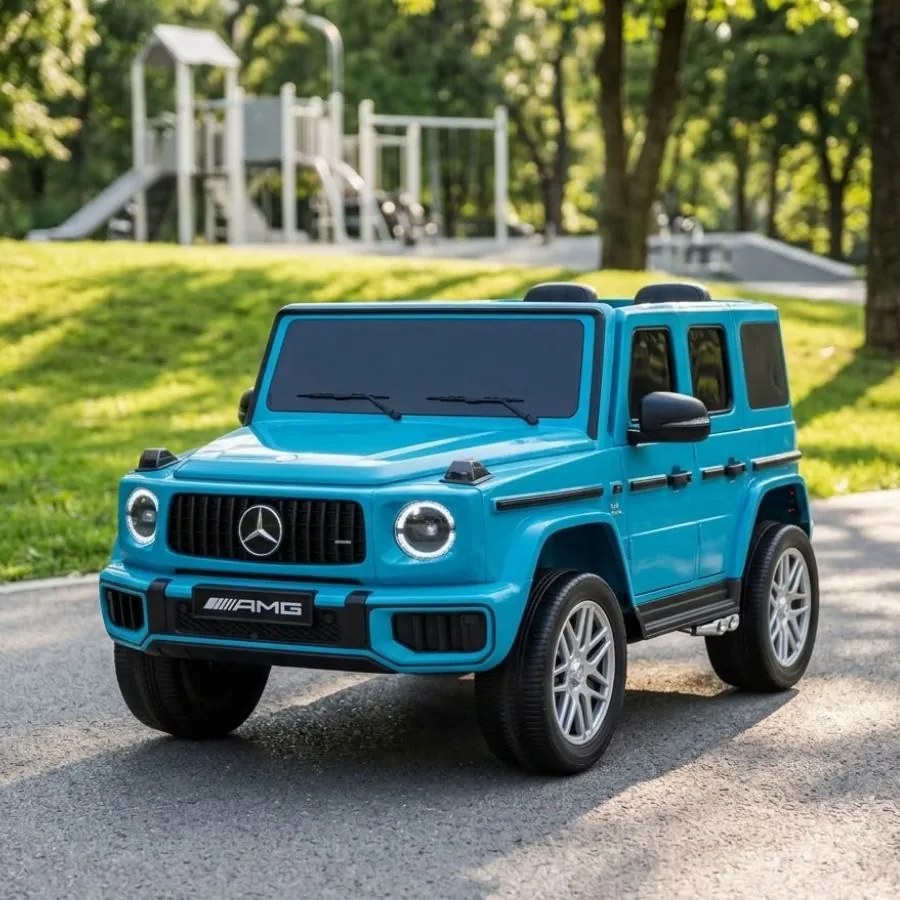 Carro elétrico para Crianças 3 a 7 anos*, 12V 4x4 Mercedes G63 AMG Rodas Espuma EVA, Controle remoto Azul