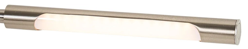 Candeeiro de mesa de braçadeira em aço com LED e dimmer tátil - Lionard Moderno