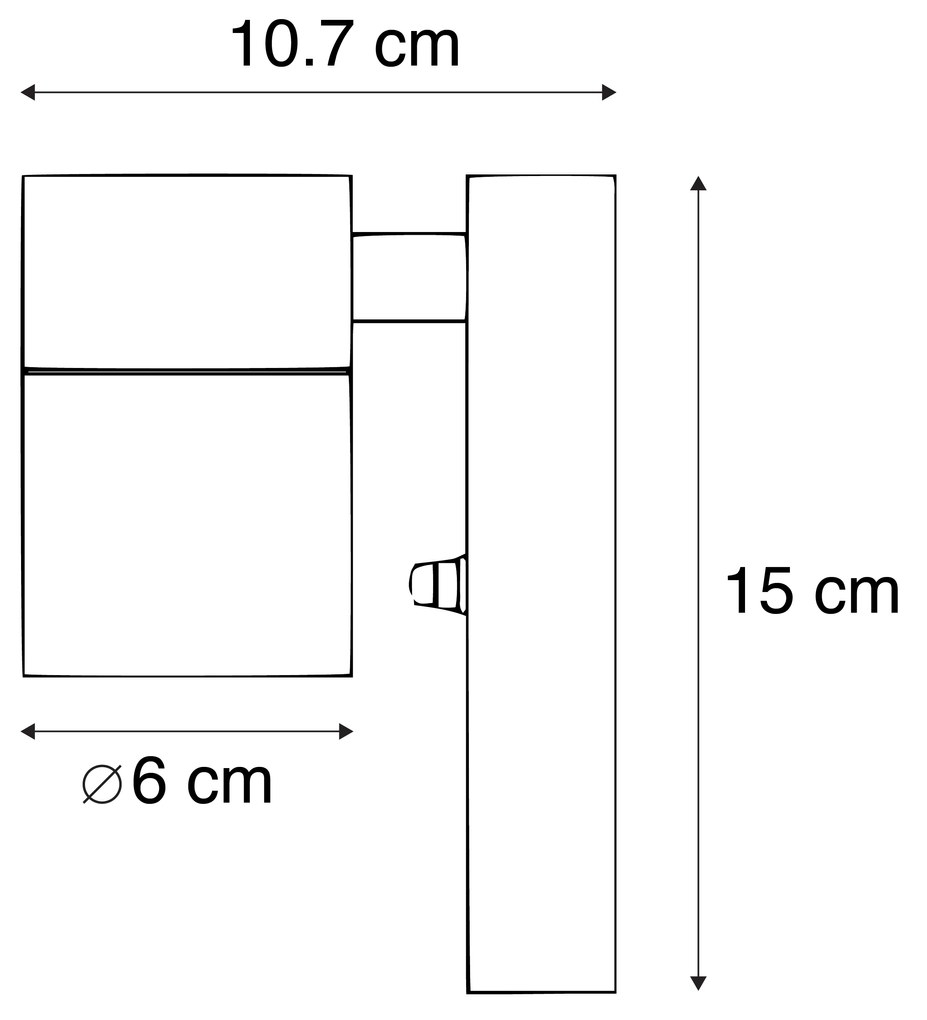 Candeeiro de Parede Exterior Antracite IP44 com Sensor Crepuscular - Solo Moderno