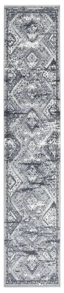 vidaXL Passadeira 80x400 cm polipropileno cinzento oriental