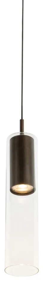 Candeeiro de suspensão moderno bronze escuro para sistema de trilhos monofásico - Iconic Lloyd