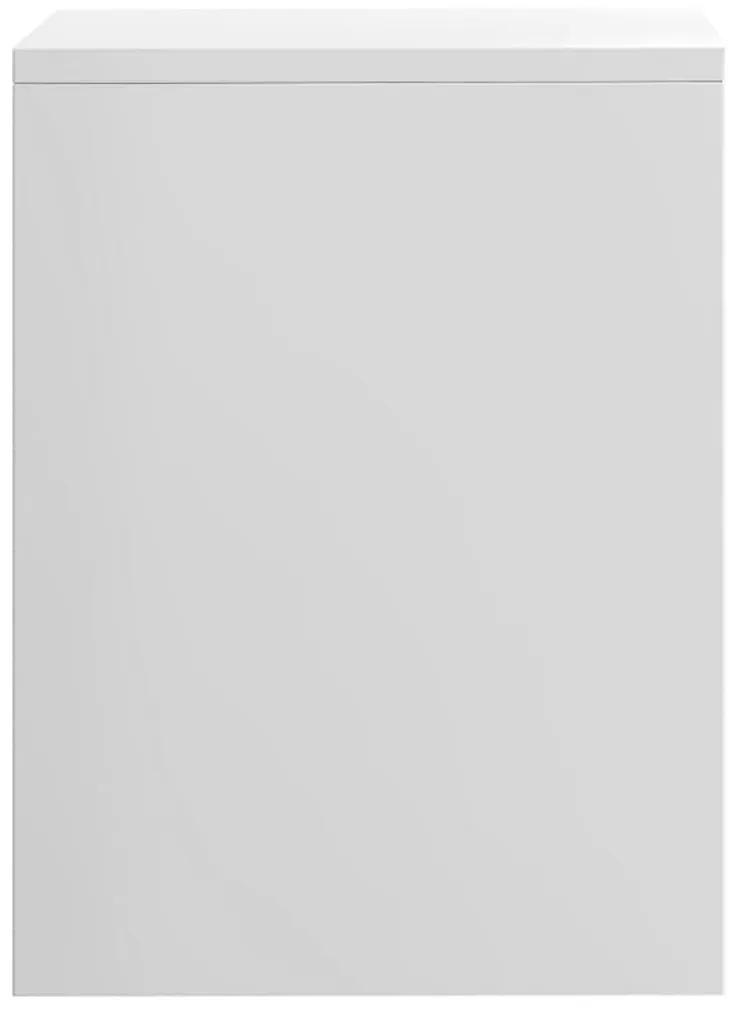 Mesas-de-cabeceira 2 pcs 40x30x40cm aglomerado branco brilhante