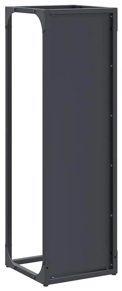 Suporte para lenha 25x25x80 cm aço laminado a frio antracite