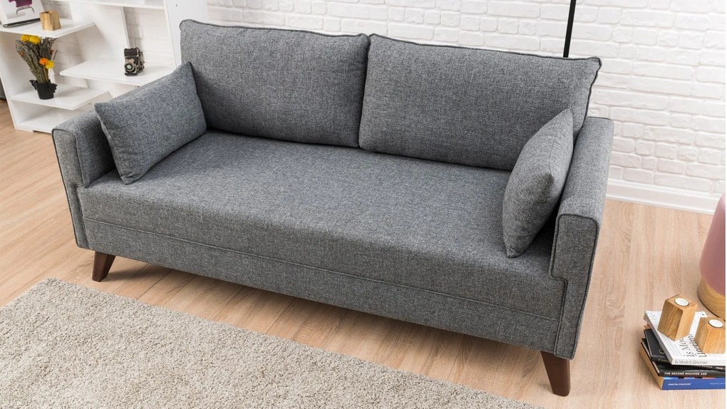 Sofá de 2 Lugares Bella – Cinzento – 177x85x81 cm