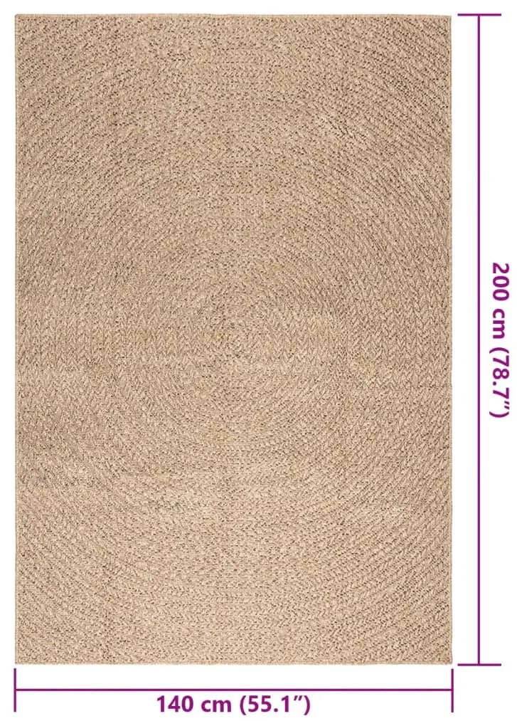 Tapete ZIZUR 140x200 cm aspeto de juta interior e exterior