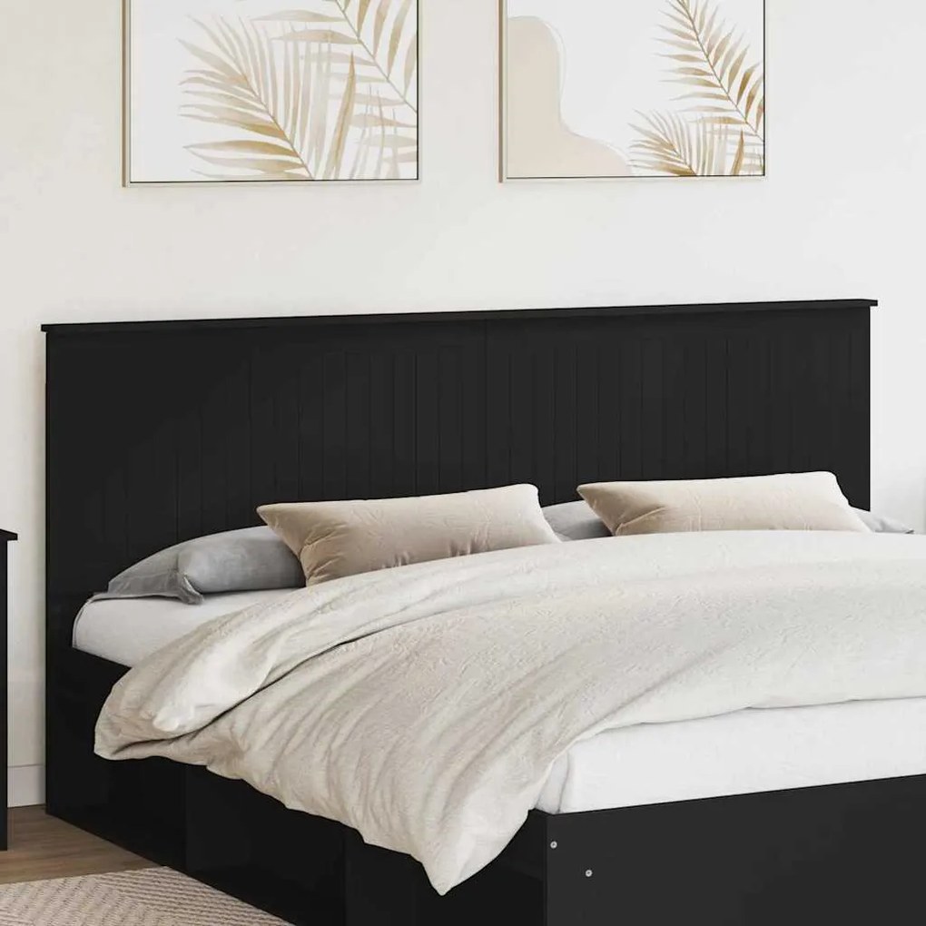 vidaXL Cabeceira Carvalho Preto 200 cm Madeira processada